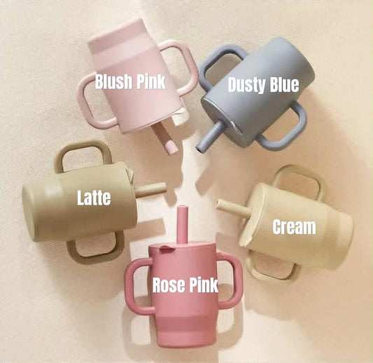 Personalised Silicone Straw Cup (180ml)