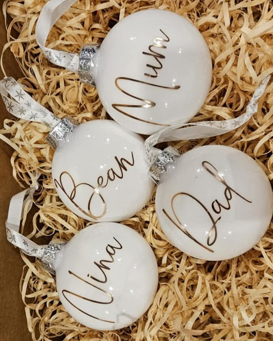Personalised Flat Baubles