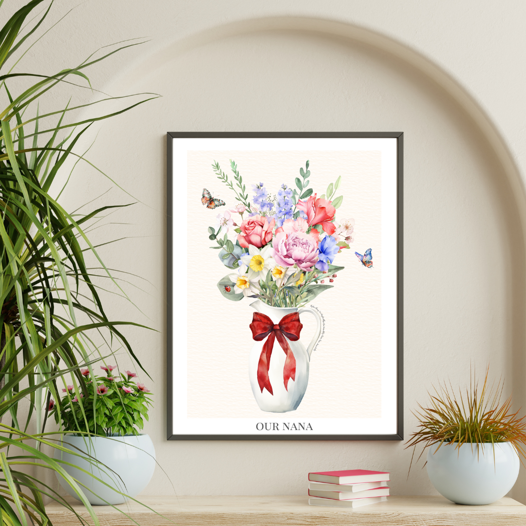 Custom Birth flower bouquet - Jug