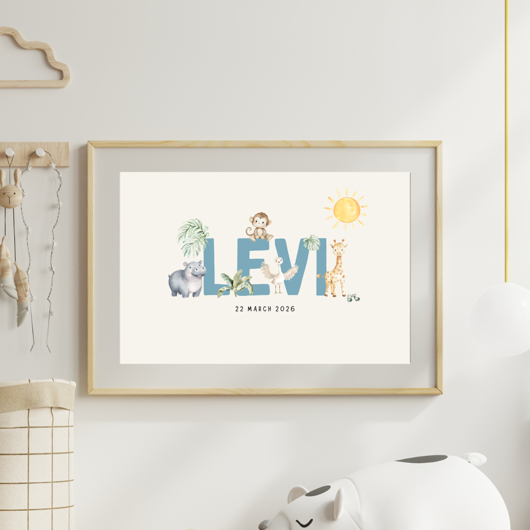 Safari Animals (set 3) - Custom Name Print
