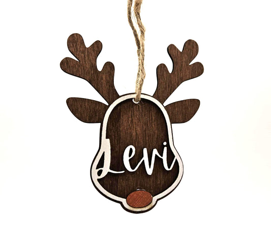 Personalised Reindeer Ornament