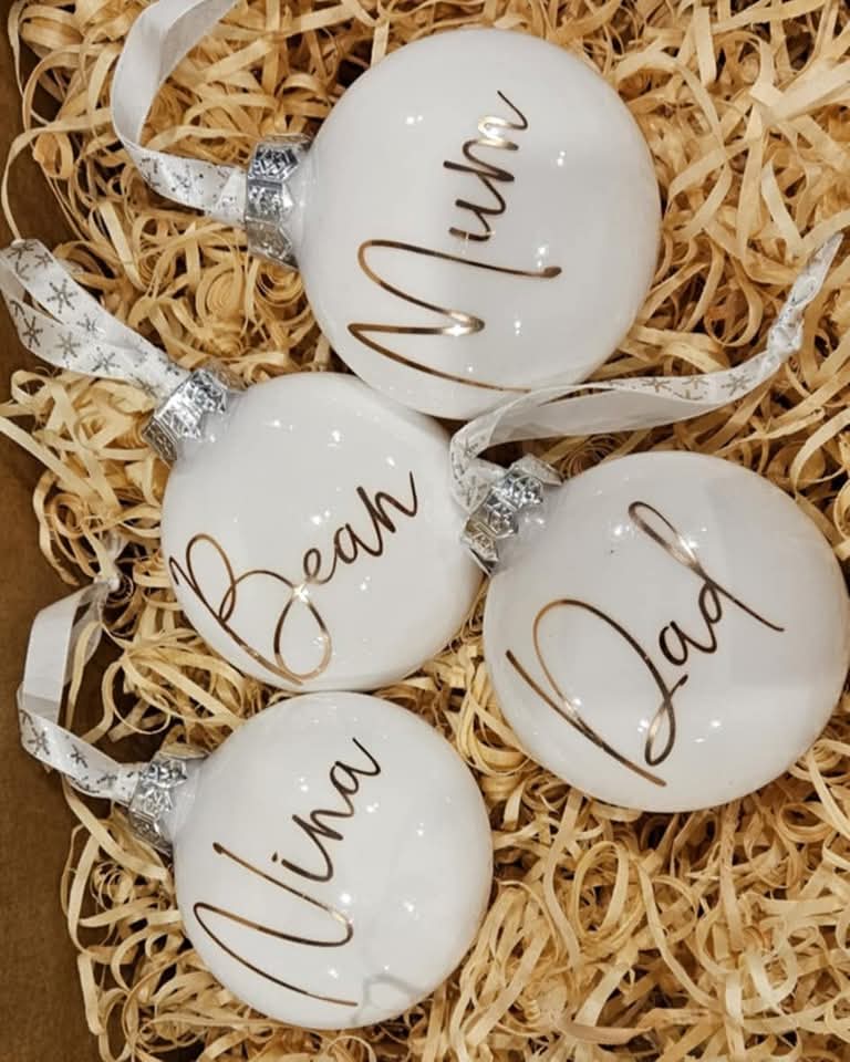 Personalised Flat Baubles