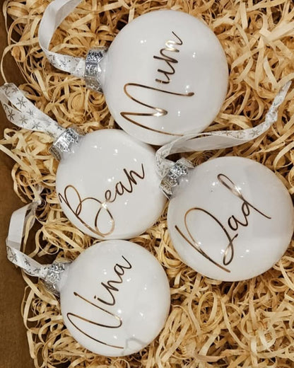 Personalised Flat Baubles